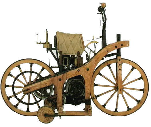 Pierwszy motocykl na świecie - Gottlieb Daimler 1885 r.
